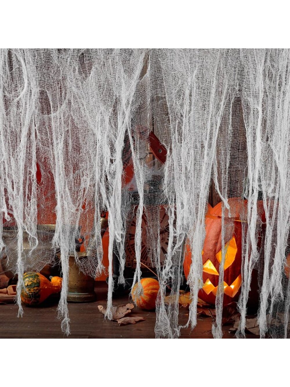 200" x 59" Halloween White Spooky Cloth Creepy Spooky Halloween Decorations